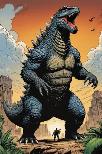 kaijuka,godzilla,gamera,upazilla,zilla,gojira,Illustration,American Style,American Style 13