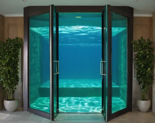 aquarium decor,shower door,life saving swimming tube,marine tank,aqua studio,shower bar,underwater oasis,underwater playground,glass wall,luxury bathroom,sliding door,water cube,infinity swimming pool,acquarium,room divider,fish tank,shower base,dug-out pool,will free enclosure,water wall,Conceptual Art,Sci-Fi,Sci-Fi 17