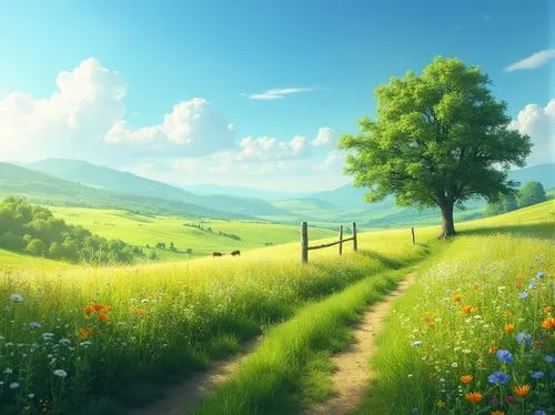 meadow landscape,landscape background,summer meadow,blooming field,springtime background,meadow,spring background,green meadow,spring meadow,meadow in pastel,grassfields,flower field,small meadow,nature background,mountain meadow,flower meadow,flowering meadow,meadows,meadow rues,field of flowers,Photography,General,Realistic