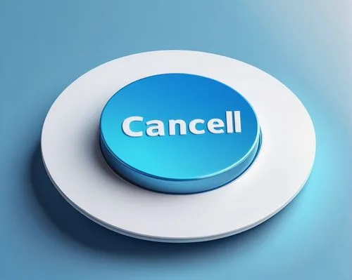 Cancel button, dribbble up, modern design, blue and white color scheme, glossy finish, rounded edges, subtle shadow, 3D effect, close-up shot, shallow depth of field, bright lighting, futuristic compo