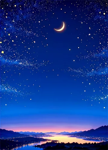 moon and star background,crescent moon,night sky,stars and moon,beautiful wallpaper,moon and star,the night sky,nightsky,starry night,twiliight,twilights,free background,clear night,starry sky,night stars,the moon and the stars,samsung wallpaper,hd wallpaper,ipad wallpaper,moonlit night,Illustration,Japanese style,Japanese Style 03