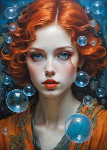 water pearls,fathom,wet water pearls,naiad,waterglobe,anchoress,Illustration,Abstract Fantasy,Abstract Fantasy 07