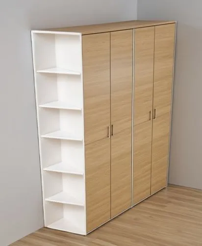 total white matte
,a white and light wooden storage unit on hardwood floor,storage cabinet,schrank,cupboard,bookcase,wardrobes,walk-in closet,shoe cabinet,metal cabinet,bookshelf,bookstand,bookcases,h