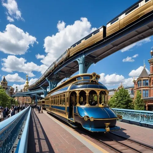 monorail,sky train,eurodisney,shanghai disney,tokyo disneyland,disneyland paris,Photography,General,Realistic