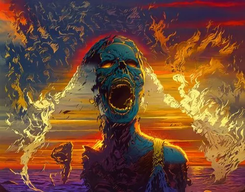 vecna,corben,samuil,creepshow,apocalypse,schizoid,Illustration,Realistic Fantasy,Realistic Fantasy 25