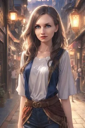 townsfolk,elona,belle,chastelain,eilonwy,innkeeper,Digital Art,Anime