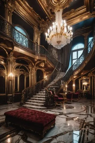 ornate room,luxury decay,ornate,opulence,opulently,opulent,dishonored,staircase,europe palace,royal interior,old opera,ballroom,victorian,palatial,mansion,czarist,sapienza,chateauesque,crown palace,entrance hall,Illustration,Realistic Fantasy,Realistic Fantasy 47