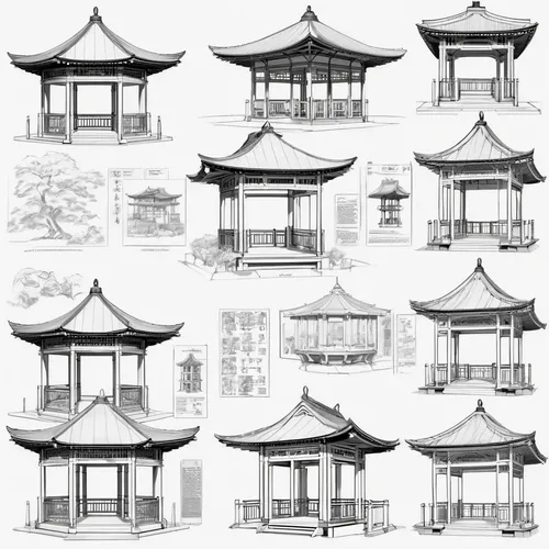 chinese architecture,asian architecture,hanok,chinese screen,yangqin,japanese architecture,the golden pavilion,zhajiangmian,pagoda,xi'an,chinese style,golden pavilion,yeongsanhong,korean history,chinese background,gazebo,hwachae,roof structures,summer palace,drum tower,Unique,Design,Character Design