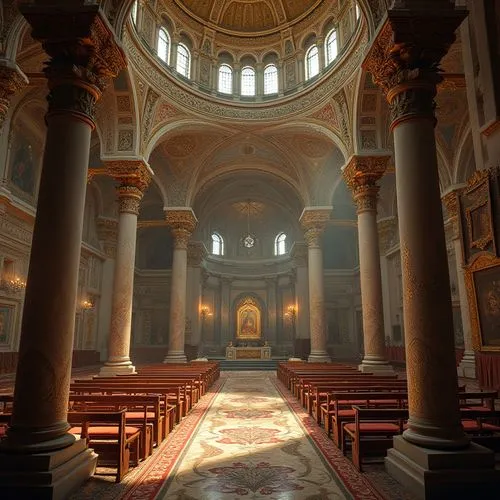 the basilica,interior view,basilica of saint peter,santa maria della salute,the interior,basilius,basilica di san pietro,interior,apse,basilides,santa maria degli angeli,basilica,oratory,nave,minor basilica,monastery of santa maria delle grazie,collegiate basilica,transept,chiesa di sant' ignazio di loyola,saint peter's basilica,Photography,General,Realistic