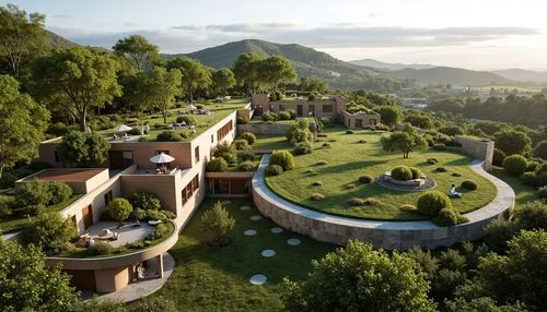 dorne,tulou,ecotopia,naboo,amanresorts,3d rendering,earthship,rivendell,theed,render,ecovillages,riftwar,mystras,hacienda,cryengine,artena,citadels,mountain settlement,3d rendered,nargothrond