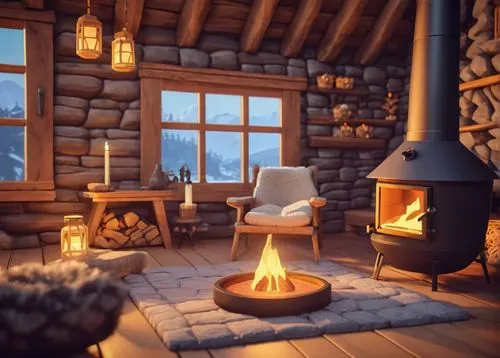 fireplace,fire place,log fire,coziness,warm and cozy,fireside,fireplaces,the cabin in the mountains,wood stove,rustic aesthetic,small cabin,cabin,coziest,woodstove,log home,christmas fireplace,log cabin,cozier,summer cottage,winter house,Unique,3D,Low Poly