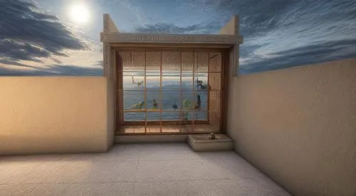 window with sea view,3d rendering,block balcony,bedroom window,sky apartment,penthouse apartment,dialogue window,balcony,window with shutters,window released,room divider,3d render,render,lifeguard to