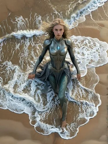 hela,margairaz,asgard,mera,atlantean,sand art,Illustration,Realistic Fantasy,Realistic Fantasy 25