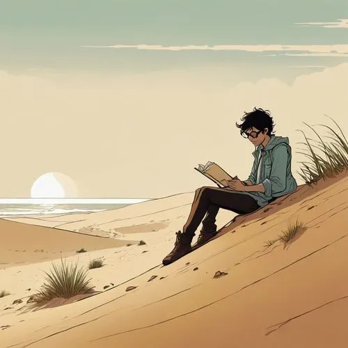 gaiman,chomet,girl on the dune,dune sea,dune landscape,archaia,Illustration,Children,Children 04