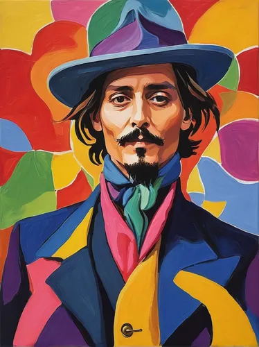 Inspirational: What's the key to happiness? Johnny Depp once said, 'Just keep moving forward, and don't give a damn about what anybody thinks.',el salvador dali,dali,italian painter,harlequin,guy fawk