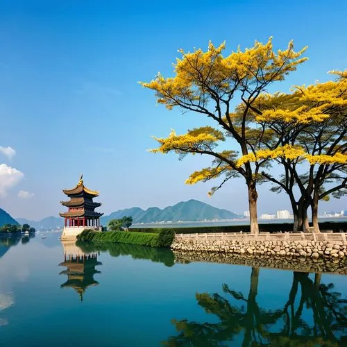 guilin,daecheong lake,the golden pavilion,yangshao,yangling,chinhae,golden pavilion,laizhou,lantau island,halong,guizhou,landscape background,hangzhou,teal blue asia,south korea,southeast asia,beautiful landscape,danyang eight scenic,vietnam,asian architecture,Conceptual Art,Fantasy,Fantasy 07