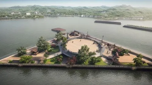 military fort,72 turns on nujiang river,k13 submarine memorial park,artificial island,malopolska breakthrough vistula,old fort,fort of santa catalina,rhine river,port on the danube,danube lock,artificial islands,moritzburg castle,danyang eight scenic,maritime museum,wasserburg am inn,3d rendering,peter-pavel's fortress,sewage treatment plant,castle sponeck,island of juist,Architecture,General,Masterpiece,Vernacular Modernism