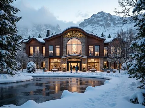 house in the mountains,beautiful home,house in mountains,the cabin in the mountains,winter house,winter wonderland,chalet,snowed in,snow house,luxury home,alpine style,dreamhouse,chamonix,emerald lake,log home,luxury property,coziness,snowy landscape,telluride,warm and cozy