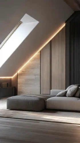 minotti,wooden beams,skylights,interior modern design,modern minimalist lounge,modern living room