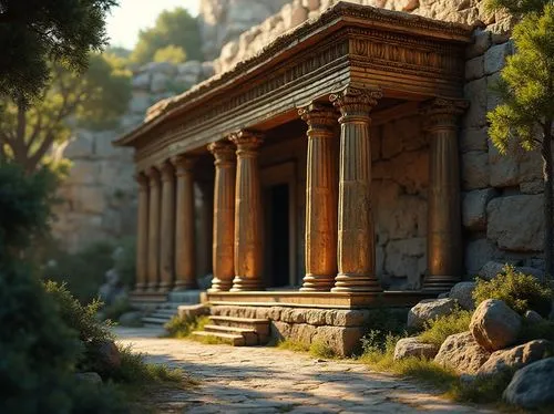 greek temple,artemis temple,roman temple,panagora,temple of diana,petra,ephesus,mausolea,metapontum,palmyra,ancient city,amphipolis,tempio,leptis,mausoleum ruins,kythnos,phaistos,ancient house,the ancient world,pyrrho,Photography,General,Realistic