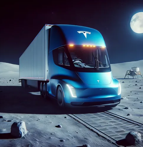 nikola,moon vehicle,cybertruck,moon car,semi-trailer,long-distance transport,moon rover,delivery trucks,long cargo truck,autonomous driving,electric mobility,tractor trailer,fleet and transportation,d