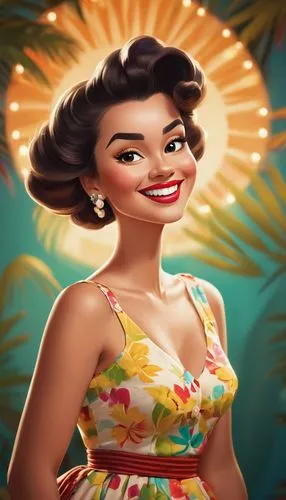 tretchikoff,retro 1950's clip art,retro woman,retro pin up girl,shangela,retro women,Illustration,Abstract Fantasy,Abstract Fantasy 23