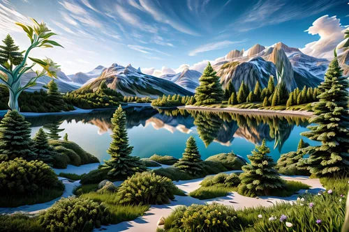 landscape background,salt meadow landscape,mountain landscape,cartoon video game background,mountain scene,mountainous landscape,virtual landscape,nature landscape,world digital painting,fantasy landscape,alpine lake,natural landscape,3d background,background view nature,landscape nature,moraine,landscape mountains alps,beautiful landscape,mountain world,mountain meadow