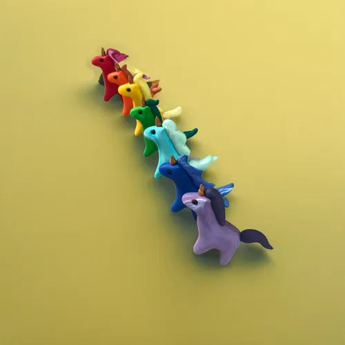 animal balloons,miniature figures,ponies,play figures,paper chain,colored pins,rainbow jazz silhouettes,horse herd,whimsical animals,bookmark with flowers,push pins,clothe pegs,children toys,toy photo