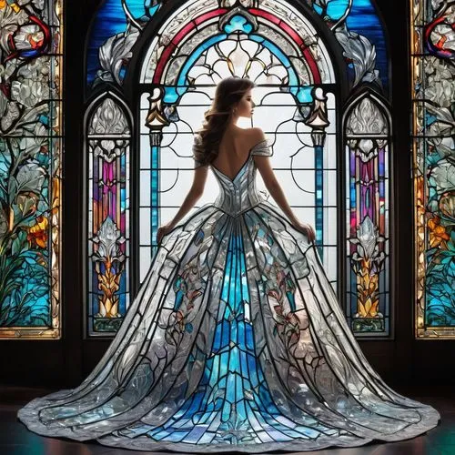 stained glass,stained glass window,wedding gown,the bride,wedding dress,bridal gown,Unique,Paper Cuts,Paper Cuts 08