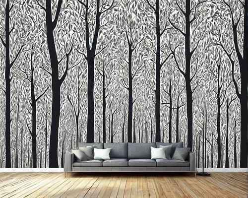 Wall mural of forest trees from photowall.co.uk,birch tree background,birch forest,birch tree illustration,forest background,birch trees,background pattern,cartoon forest,halloween bare trees,wood dai