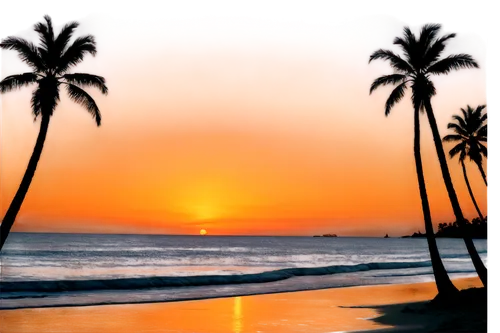 sunset beach,sunrise beach,hawaii,paradises,palm tree silhouette,dream beach,hawai,mazatlan,tropical beach,subset,kuhio,palm tree,unset,two palms,beautiful beach,palm silhouettes,palms,waialae,tequila sunrise,paradise beach,Illustration,Realistic Fantasy,Realistic Fantasy 33