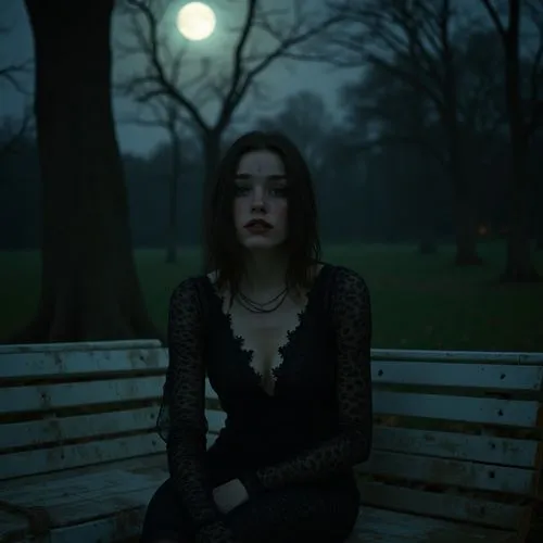 dark portrait,melancholia,dark park,vampire woman,dark gothic mood,oscuro,Photography,Documentary Photography,Documentary Photography 06