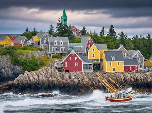 newfoundland,nubble,monhegan,greenspond,twillingate,bonavista,vinalhaven,newfoundlander,pemaquid,maine,bar harbor,maritimes,newfoundlanders,boothbay,lunenburg,fisgard,lubec,ferryland,tadoussac,fishing village,Art,Artistic Painting,Artistic Painting 42