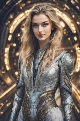 female warrior,silver,paladin,valerian,fantasy woman,celtic queen,elsa,armour,eufiliya,nova,joan of arc,her,head woman,cinderella,warrior woman,steel,female hollywood actress,samara,viking,norse,Photography,Realistic