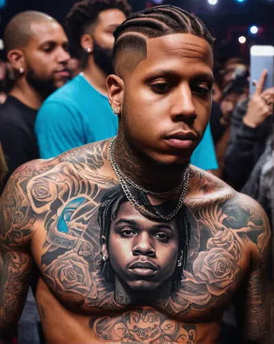 tattoo expo,body jewelry,tattoos,panamanian balboa,with tattoo,african american male,tattoo artist,bulldogg,shoulder,jit,mma,euro cent,tattooed,black lives matter,jellyroll,young animal,tattoo,young goat,motorboats,ceo,Conceptual Art,Daily,Daily 25