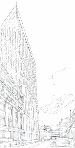 Outline sketch, very little detail

,line drawing,multistoreyed,mono-line line art,townscape,kirrarchitecture,street plan,city buildings,buildings,elphi,concept art,city scape,office line art,urban la