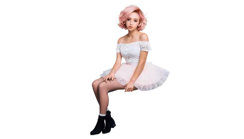 pixie-bob,white winter dress,pixie,dress doll,ballerina girl,overskirt,girl on a white background,doll dress,lycia,crinoline,ballerina,pinup girl,little ballerina,white dress,female doll,hoopskirt,bridal clothing,tulle,ballet tutu,lily-rose melody depp,Illustration,Retro,Retro 11