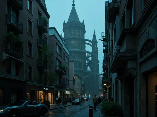 theed,galata,steeples,galata tower,spires,brownstones,narrow street,eastcheap,stephansdom,graben,martre,spire,steeple,fleetstreet,old city,evening city,kirkwall,beyoglu,sidestreet,herrengasse