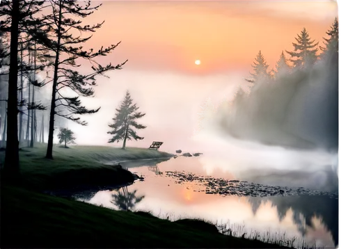 landscape background,evening lake,foggy landscape,nature background,world digital painting,dusk background,photo painting,river landscape,fantasy landscape,nature landscape,small landscape,evening atmosphere,forest lake,fantasy picture,digital painting,landscape nature,forest landscape,morning mist,tranquility,paysage,Photography,Documentary Photography,Documentary Photography 19