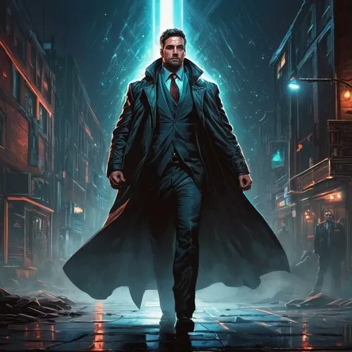 constantine,mordenkainen,carnacki,morpheus,bladerunner,vigilante,Illustration,Realistic Fantasy,Realistic Fantasy 25