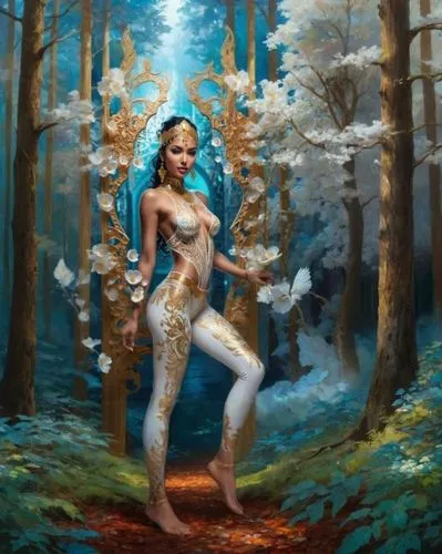 dryad,ballerina in the woods,faerie,blue enchantress,merfolk,elven forest,fairy forest,fantasy art,girl with tree,faery,water nymph,fantasy picture,mermaid background,fae,secret garden of venus,forest