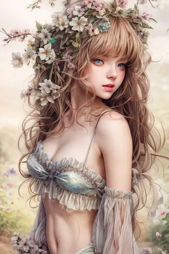 adorable fantasy, very cute, sweet beautiful young woman,,faerie,faery,flower fairy,fairy queen,dryad,little girl fairy,jessamine,fairy,elven flower,fae,fairy tale character,child fairy,garden fairy,f