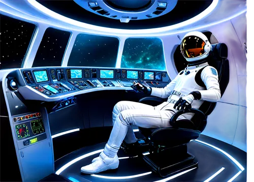 cockpit,spacesuit,admiral von tromp,the interior of the cockpit,space voyage,the vehicle interior,robot in space,space tourism,emperor of space,astronaut suit,space suit,sci fiction illustration,space capsule,ufo interior,cyberspace,space-suit,space walk,space travel,sky space concept,seat adjustment,Illustration,Realistic Fantasy,Realistic Fantasy 45