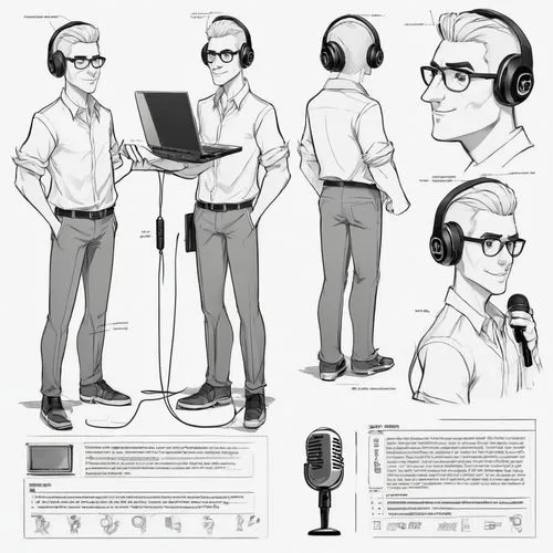 podcaster,audiologist,naturallyspeaking,headset profile,acoustician,audiologists,wireless headset,radiocommunication,curriculum vitae,transcriber,plantronics,recordist,voiceprint,phonogram,microphone wireless,headset,audio guide,stenographer,voiceover,male poses for drawing,Unique,Design,Character Design