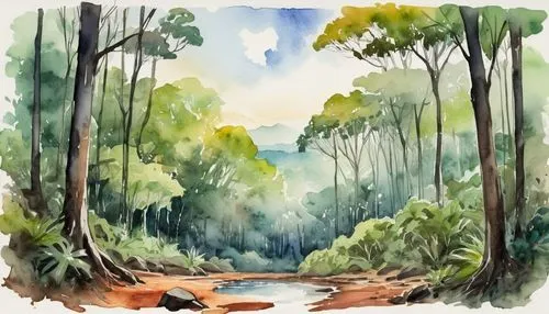 watercolor background,understorey,watercolours,watercolour,watercolorist,warrandyte