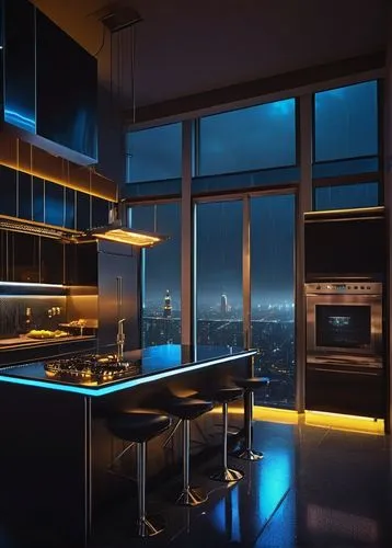 modern kitchen,modern kitchen interior,kitchen design,kitchen interior,modern minimalist kitchen,dark cabinets,penthouse apartment,dark cabinetry,big kitchen,kitchen,sky apartment,under-cabinet lighting,kitchen counter,the kitchen,chefs kitchen,visual effect lighting,kitchenette,knife kitchen,new kitchen,star kitchen,Conceptual Art,Sci-Fi,Sci-Fi 17