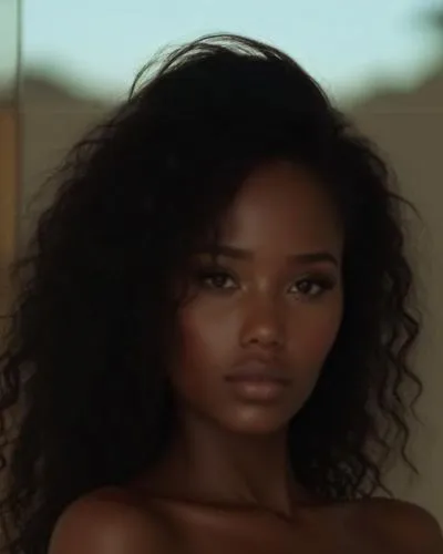 a very  looking woman with an intense look on her face,angolan,namibian,ethiopian girl,ayanda,eritrean,nubian