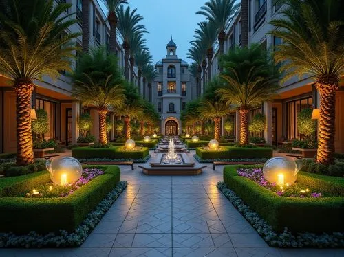 palm garden,courtyard,venetian hotel,courtyards,hacienda,royal palms,resort,oasis,venetian,paradisus,hotel riviera,the palm,palmtrees,decorative fountains,luminarias,delgada,palms,winter garden,portofino,montecarlo,Photography,General,Realistic