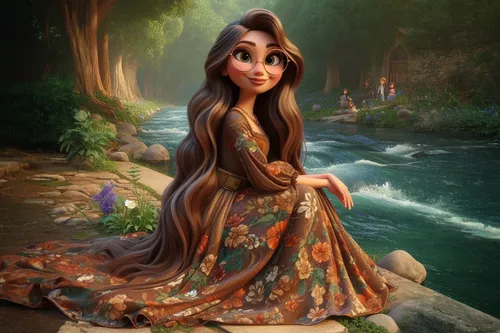 rapunzel,princess anna,princess sofia,tiana,jasmine,tangled,girl in a long dress,disney character,fairy tale character,ariel,moana,miss circassian,rosa 'the fairy,jasmine blossom,aladha,agnes,polynesian girl,fantasy portrait,celtic queen,celtic woman