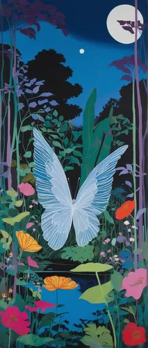 ulysses butterfly,shirakami-sanchi,water-the sword lily,swamp iris,lily pond,cluster-lilies,kahila garland-lily,lotus pond,pond flower,lily pads,lilly pond,nymphaea,fairy world,lotus on pond,butterfly swimming,satyrium (butterfly),cupido (butterfly),wild iris,lily pad,hesperia (butterfly),Art,Artistic Painting,Artistic Painting 23